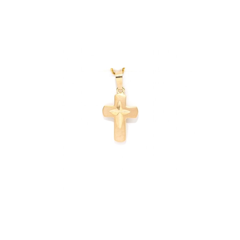 Pendentif croix en or 14 carats. 16 mm. 0.7 gr