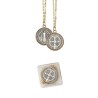 Ketting met metalen medaille van Saint Benoit. 2,1 cm