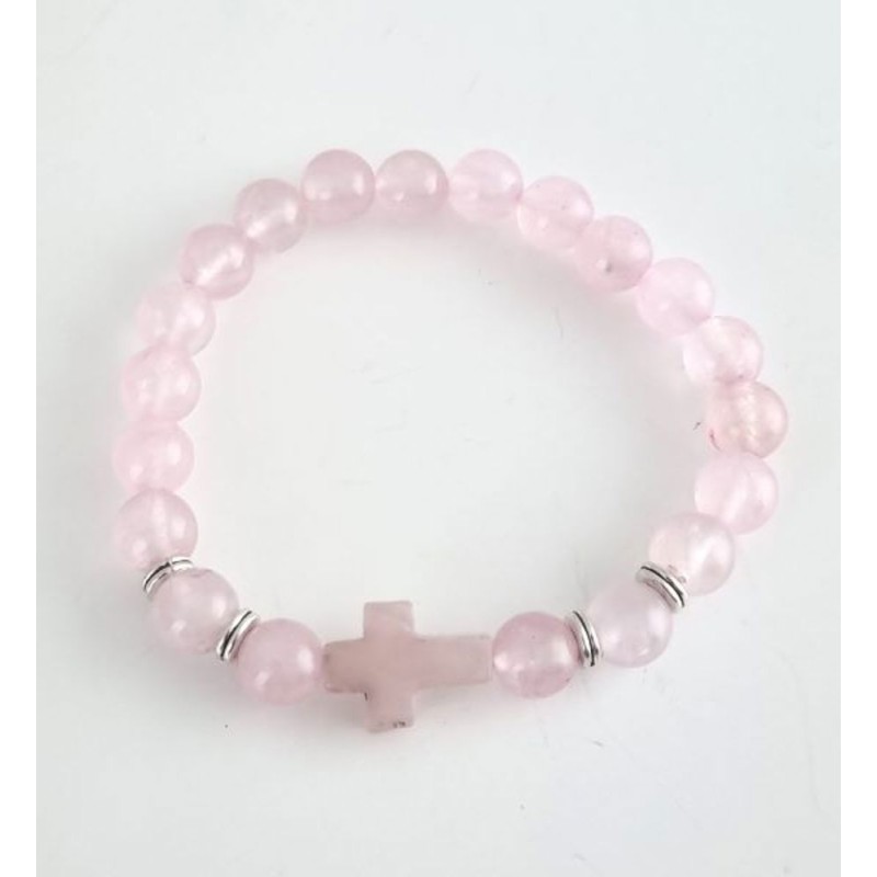 Bracelet pierre Quartz Rose