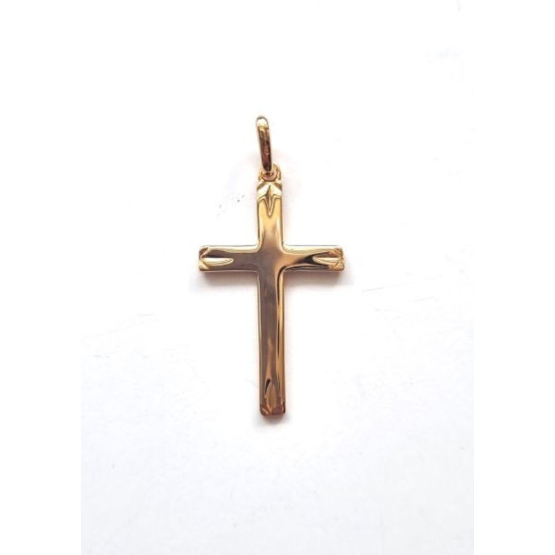 Eenvoudige kruishanger 30x18mm pl.or