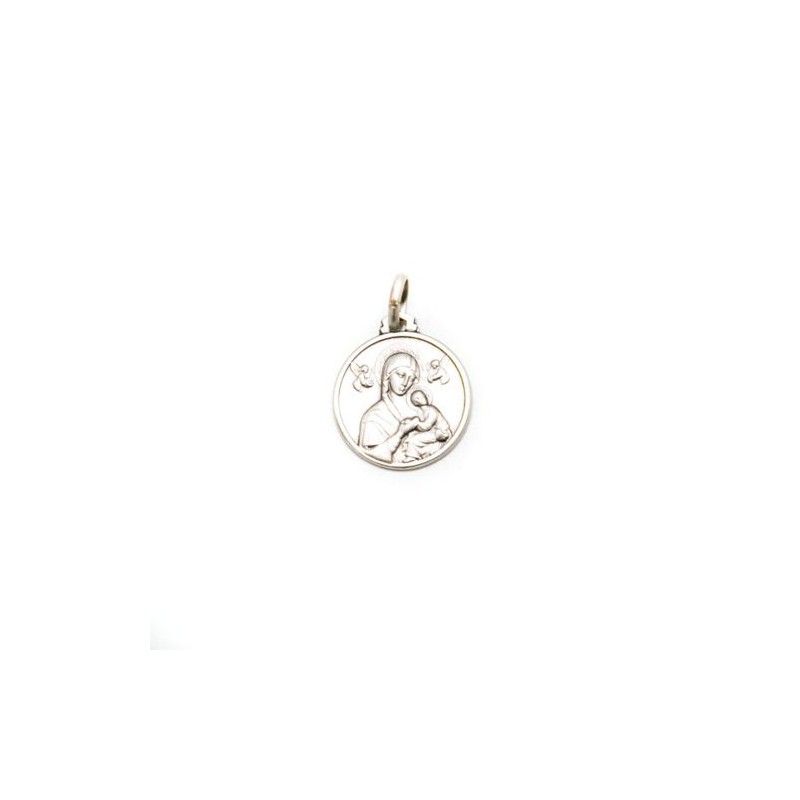 Medaille van onze Lieve Vrouw van Perpetual Silver Relief. 16 mm
