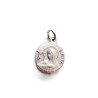Médaille métal argentée 16mm Ste Rita + relique