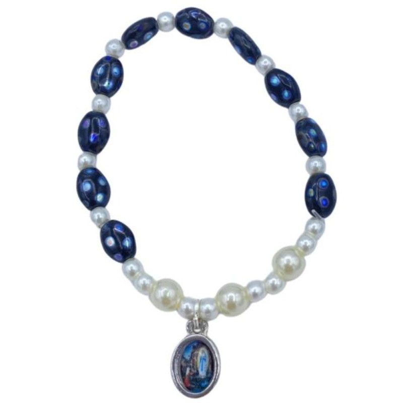 Elastische armband ovale kralen