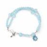 Armband Rosary Pearl Semi Crystal 4mm met Celeste-sluiting