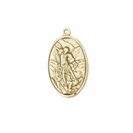 Médaille métal doré St Michel 40mm