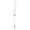 Chapelet perle résine argentée 4mm sur chaine
