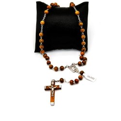 Olijfhout rozenkrans op ketting