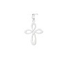 18 karaat witgoud kruis hanger met een glans van 0,01 ct. 18 mm