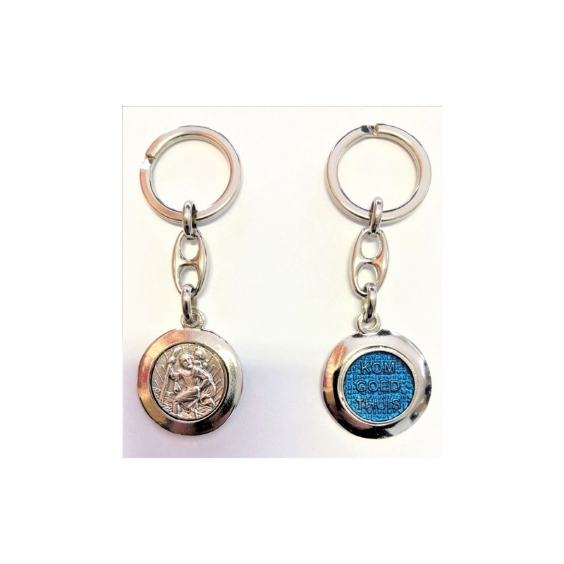 Sleutelhanger van Sint-Christophe met registratie NL KGT