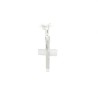 Pendentif croix en or blanc 18 carats. 15 mm