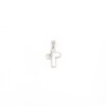 Pendentif croix en or blanc 18 carats. 15 mm. 2.3 gr