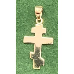 Pendentif Croix Orthodoxe 18x10mm Or 18ct