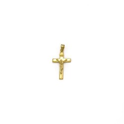 Pendentif crucifix en or 18 carats. 25 mm