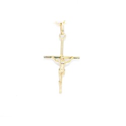 Pendentif crucifix en or 9 carats. 26 mm