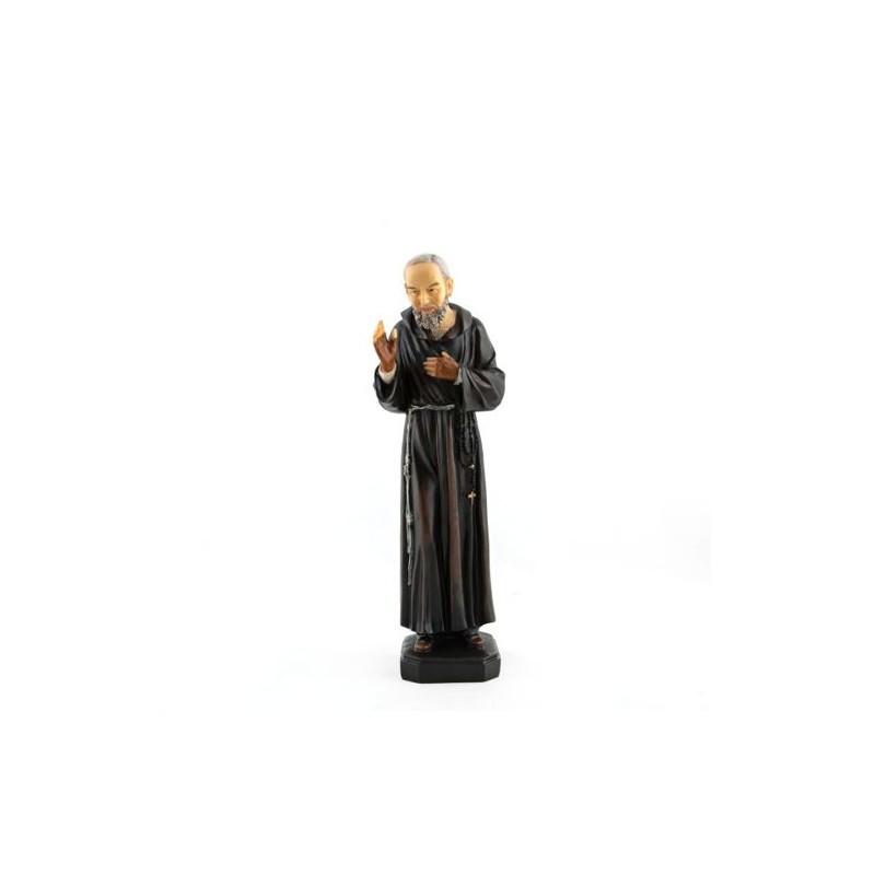 Statue de Padre Pio en résine. 20 cm