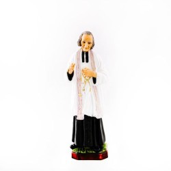 Standbeeld van de priester van Ars in hars. 30 cm