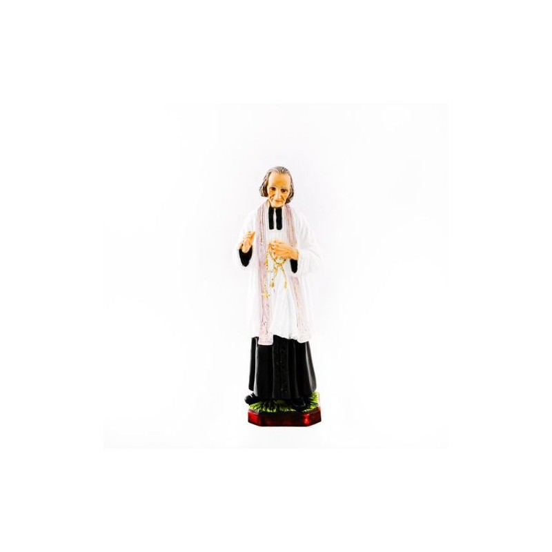Standbeeld van de priester van Ars in hars. 30 cm