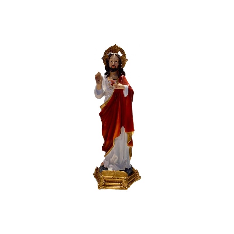 Heilig standbeeld hart van Jesus 30 cm hars