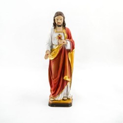 Standbeeld van Jezus Heilig Hart in hars. 20 cm