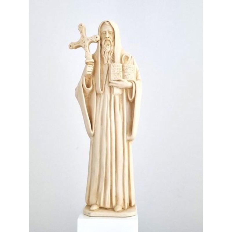 Standbeeld van Saint Benoit met doos. 22 cm
