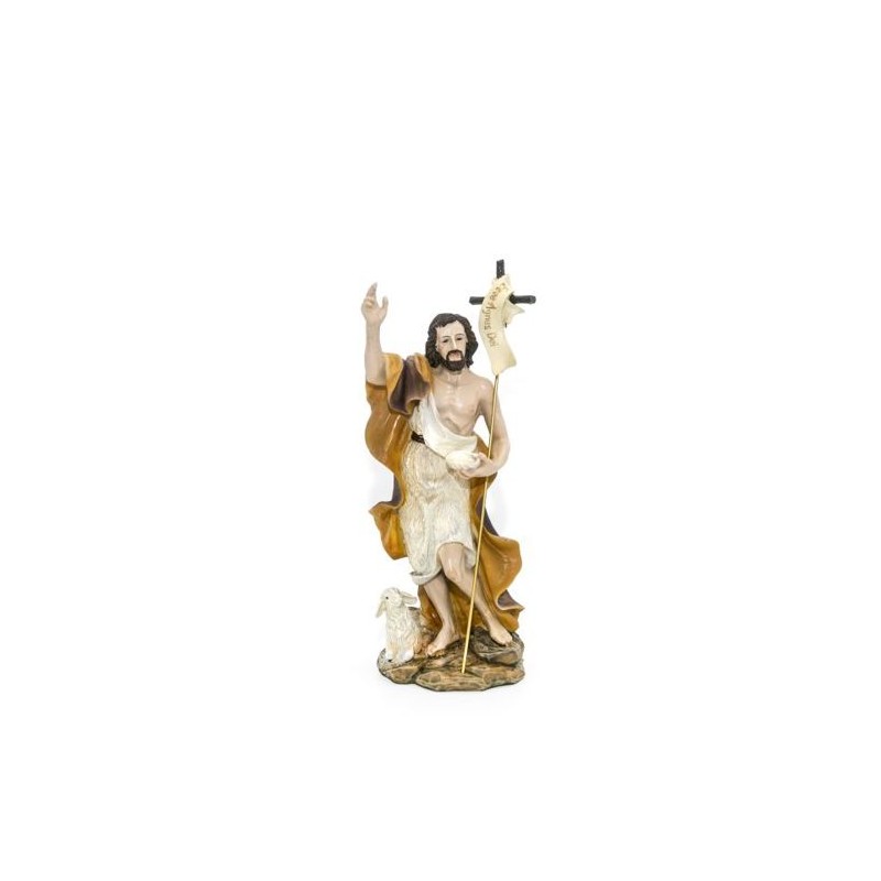 Standbeeld van Saint Jean Baptiste in hars. 22,5 cm
