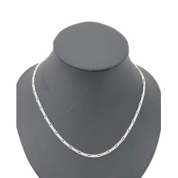 Figaro-ketting in zilver. 42 cm