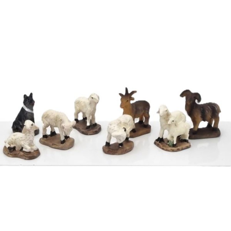 Set 8 animaux 3.4cm pour crèche