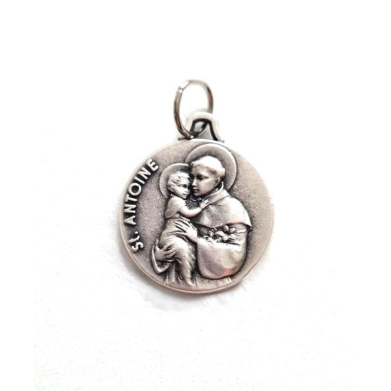 Zilveren metalen medaille 18mm St. Antoine