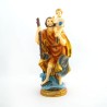 Statue de Saint Christophe en résine. 30.8 cm