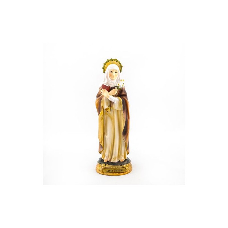 Standbeeld van Saint Catherine in hars. 20 cm