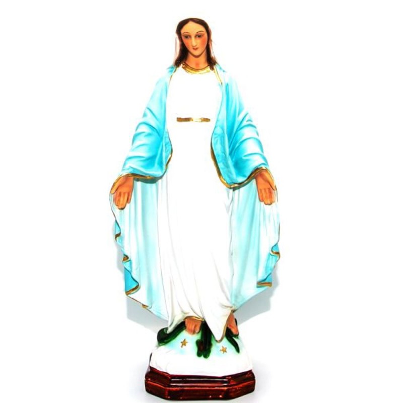 Statue de la Vierge Miraculeuse en résine. 47 cm