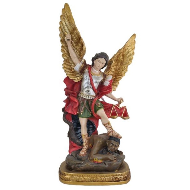 Statue fibre de verre Saint Michel 60cm