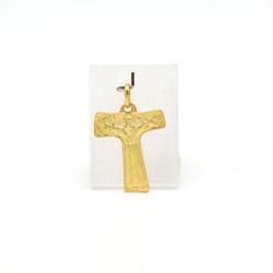 Pendentif croix Tau en plaqué or vermeil. 23 mm