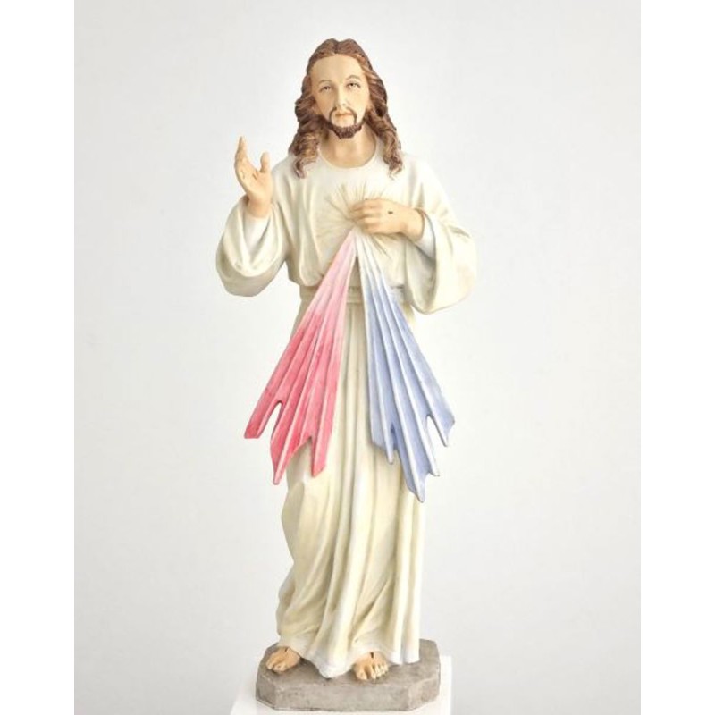 Standbeeld van genadige Jezus in hars. 21 cm