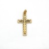 Pendentif croix en plaqué or. 23 mm