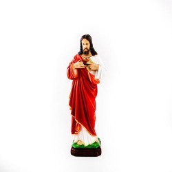Standbeeld van Jezus Heilig Hart in hars. 40 cm