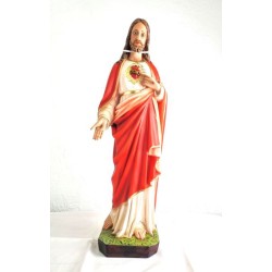 Heilig standbeeld hart van Jesus 70cm hars