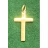 Pendentif croix plate 25x15mm Argent/Pl.Or