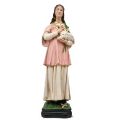 Standbeeld Sainte Agnès 40cm Marbrite