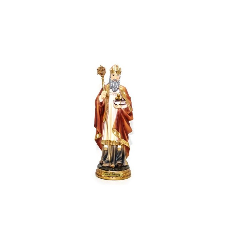 Statue de Saint Nicolas en résine 30 cm