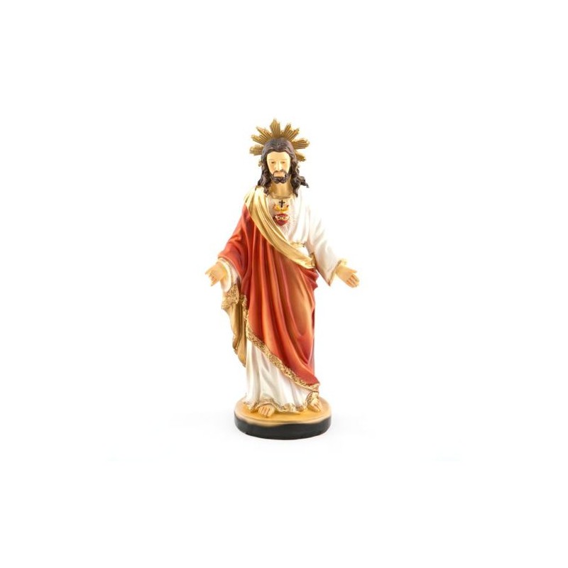 Standbeeld van Jezus Heilig Hart in hars. 21 cm