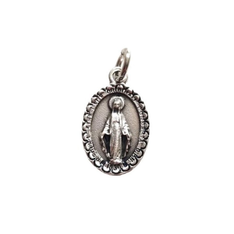 Médaille métal ovale 14mm Miraculeuse