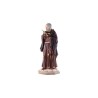 Statue Padre Pio 20cm résine avec croix métal doré