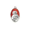 Heilig metalen medaille hart van Jezus 40mm met rode e-mail