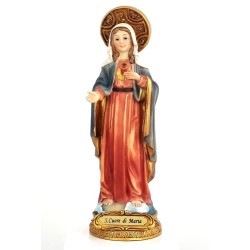 Heilig standbeeld hart van Marie 15cm hars