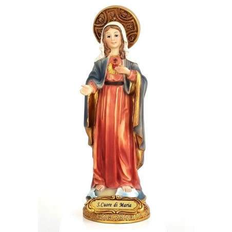Heilig standbeeld hart van Marie 15cm hars