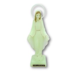 Statue Miraculeuse lumineuse 16cm bord doré