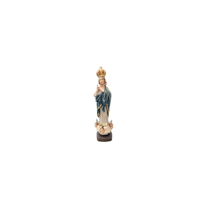 Statue ND de l'Assomption 30cm bois coloré