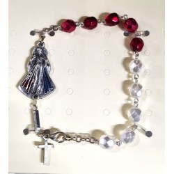 Bracelet en semi cristal. perles de 7 mm