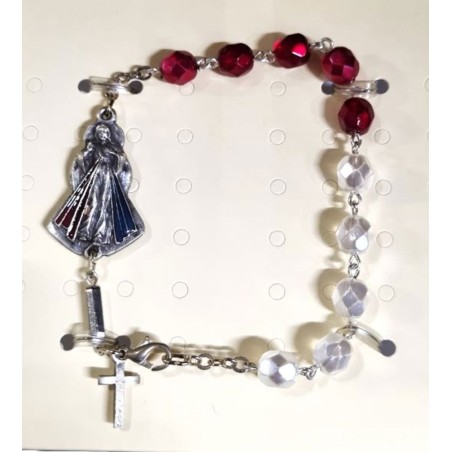 Bracelet en semi cristal. perles de 7 mm